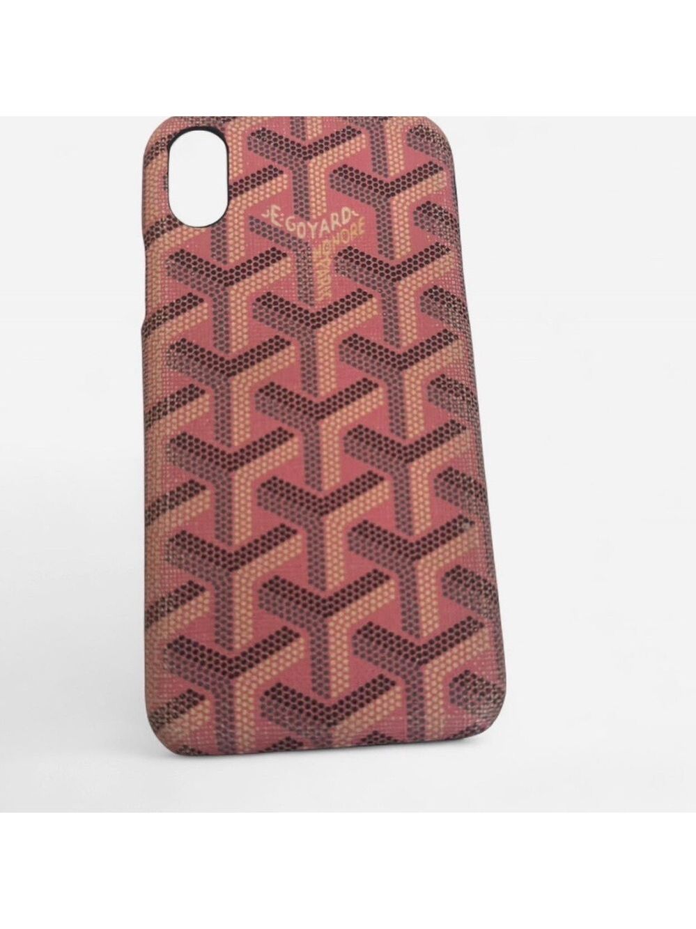 Goyard Tan and Brown Phone Case
